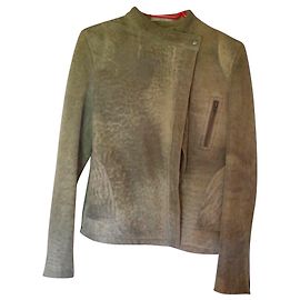 chaqueta sandro pitillo de lana cruda Gris