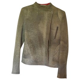 Sandro-chaqueta sandro pitillo de lana cruda-Gris