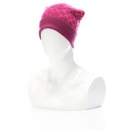 Chapéu Coach rosa de lã e acrílico Rosa