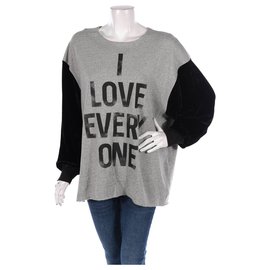 Autre Marque Camicetta FIVE A SEVEN Nera Grigia Cotone Rayon M Nero Grigio
