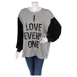 Autre Marque FIVE A SEVEN Blouse Black Grey Cotton Rayon M Black Grey