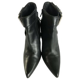 Bottega Veneta-Buckled ankle boots-Black