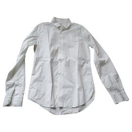 Valentino-Camisa branca, clássico, taille 39.-Branco