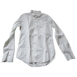 Valentino-Weißes Hemd, klassisch, Taille 39.-Weiß