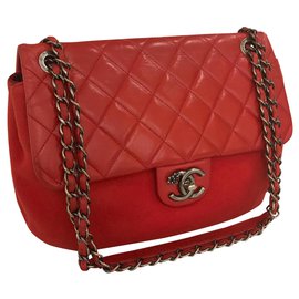Chanel-Paris-Salzburgo 27 cm Bolsa con solapa-Roja