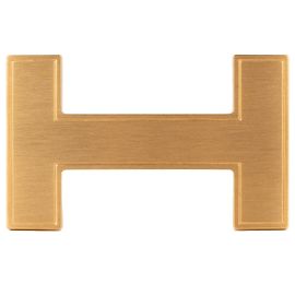 Boucle de ceinture Hermès modèle "Quizz" en métal doré brossé état neuf ! Doré