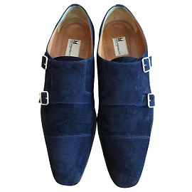 MORESCHI MONK STRAP SHOES Navy blue