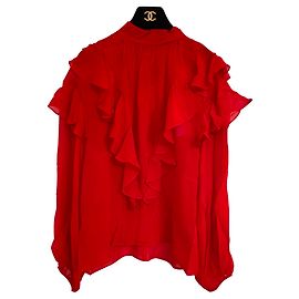 Nuova camicetta di seta rossa Giambattista Valli x H&M Rosso