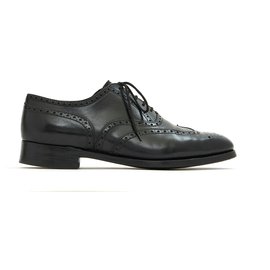 JM Weston-DERBY PERFORATED BLACK UK7.5E FR41-Black