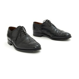 JM Weston-DERBY PERFORATED BLACK UK7.5E FR41-Black