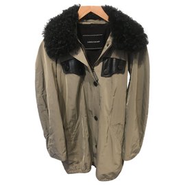 Longchamp Jackets Black Khaki