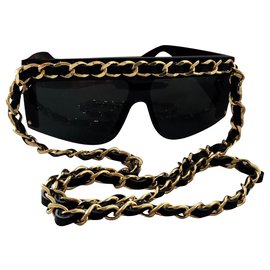 Chanel-Cadena oro y negro-Negro