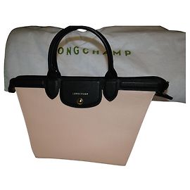 sac Longchamp Pliage Héritage medium Noir Rose