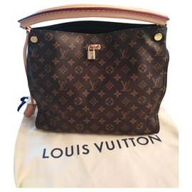 Louis Vuitton-Brown and black Gaia bag-Brown