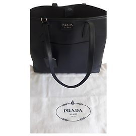 Borsa in pelle Prada, MAI INDOSSATO Blu navy