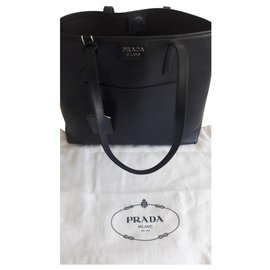 Prada-Prada leather tote bag, never worn-Navy blue
