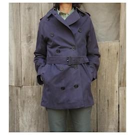 Burberry-trench coat vintage Burberry para mulher 36-Roxo