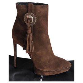 Saint Laurent-Ankle Boots-Brown