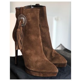 Saint Laurent-Ankle Boots-Brown