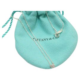 Tiffany & Co-Colgante ELSA PERETTI® Diamonds by the Yard® y collar de plata esterlina-Plata