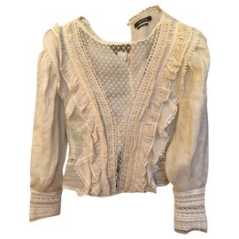 Isabel Marant Bluse Eggshell Holz Aus weiß