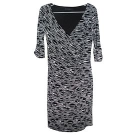 Coast Kleid Zebradruck Schwarz Weiß mit Rüschen Schwarz Weiß Zebra-druck
