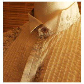 Kenzo-camicia con collo KENZO taglia 40 In perfette condizioni-Bianco sporco