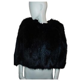 Elisabetta Franchi Faux fur coat Black