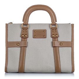 Louis Vuitton Gris Toile Trianon Neverfull PM Marron Gris Marron clair