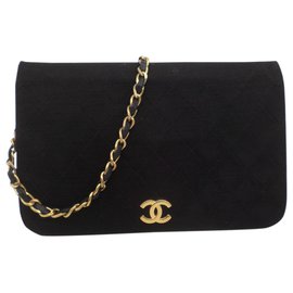 Chanel-Bolso con solapa clásico Chanel-Negro