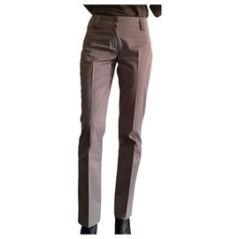Autre Marque-Straight trousers T.36-38-Beige,Grey