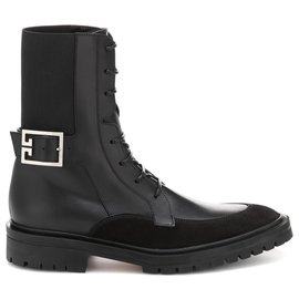 Givenchy-GIVENCHY Aviator leather ankle boots brand new-Black