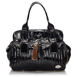 Chloé Bolso de mano Chloe en charol negro Negro