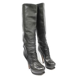 Yves Saint Laurent Botas Lady Ascot Preto