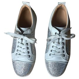 Christian Louboutin SUEDE EN STRASS JUNIOR Blanc