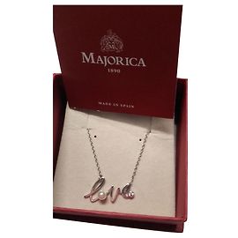 Autre Marque Colar de amor de Majorica Prata