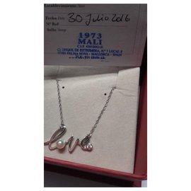 Autre Marque-Love necklace from Majorica-Silvery