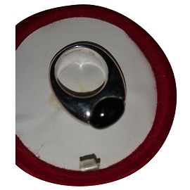 Baccarat ring temptation crystal black and silver Silvery