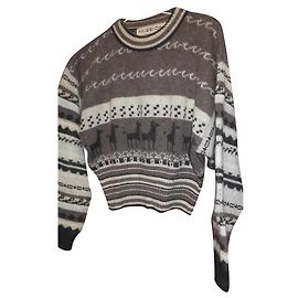 Autre Marque Vintage-Pullover im peruanischen Missionsstil Mehrfarben
