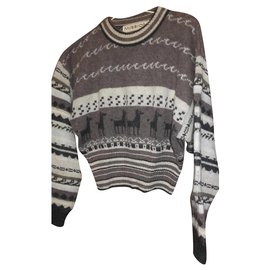 Autre Marque-Vintage-Pullover im peruanischen Missionsstil-Mehrfarben 