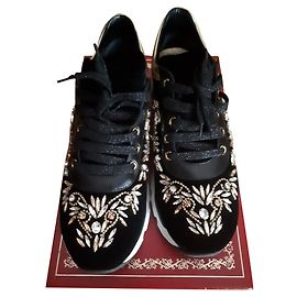 Rene Caovilla Sneakers in velluto Nero