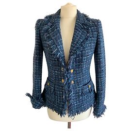 Luisa Spagnoli Blaue Wolljacke Blau
