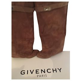 Bottines Givenchy Shark en peau de cerf marron Marron