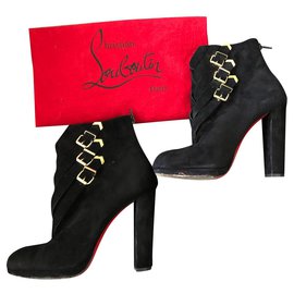Christian Louboutin-boots black suede louboutin-Black
