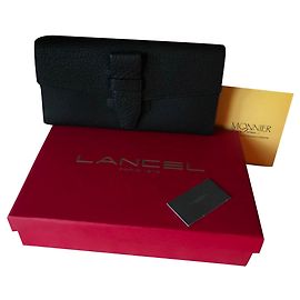 Cartera Lancel Charlie de grano negro Negro