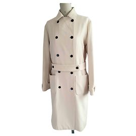 Cacharel Wollmantel Creme Größe 38 Creme