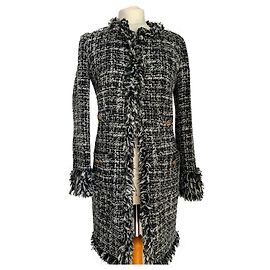 Luisa Spagnoli Black and white coat Chanel style in woolen IT42 Other