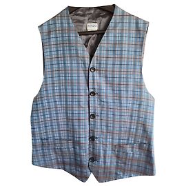 Kenzo Silk Vest White Blue White Blue