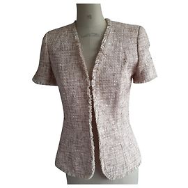 Escada Kurzarmjacke Beige Wolle und Viskose Beige