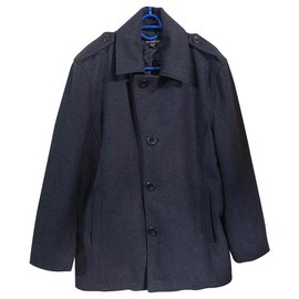 Michael Kors Grey Wool Coat Men M Grey
